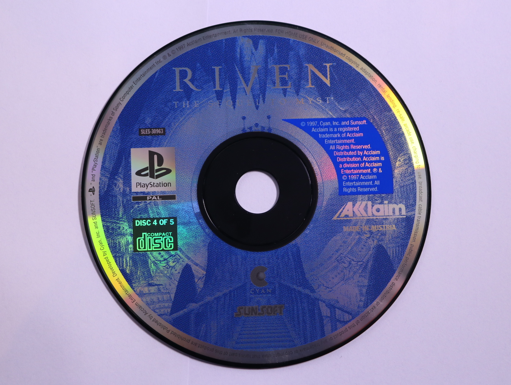 PlayStation 1 - Riven: The Sequel to Myst [All Disc] [Geen Boekje] - Cyan Worlds - productfoto 6