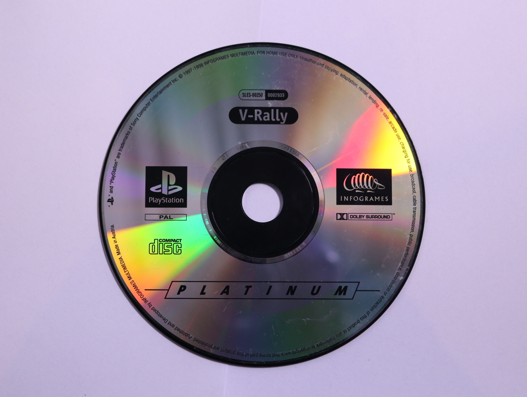 PlayStation 1 - V-Rally [Platinum Hits] [Geen Hoesje]