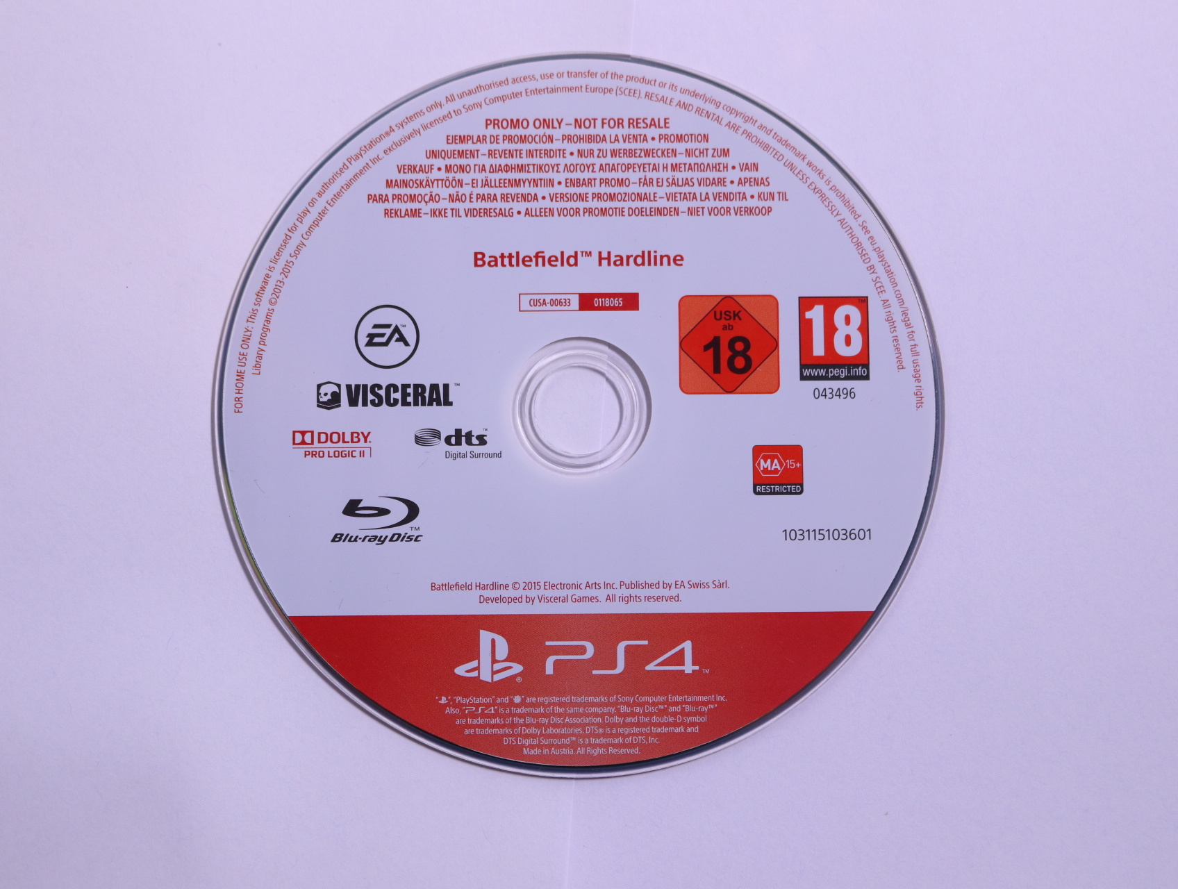 Playstation 4 - Battlefield Hardline [Geen Hoesje]