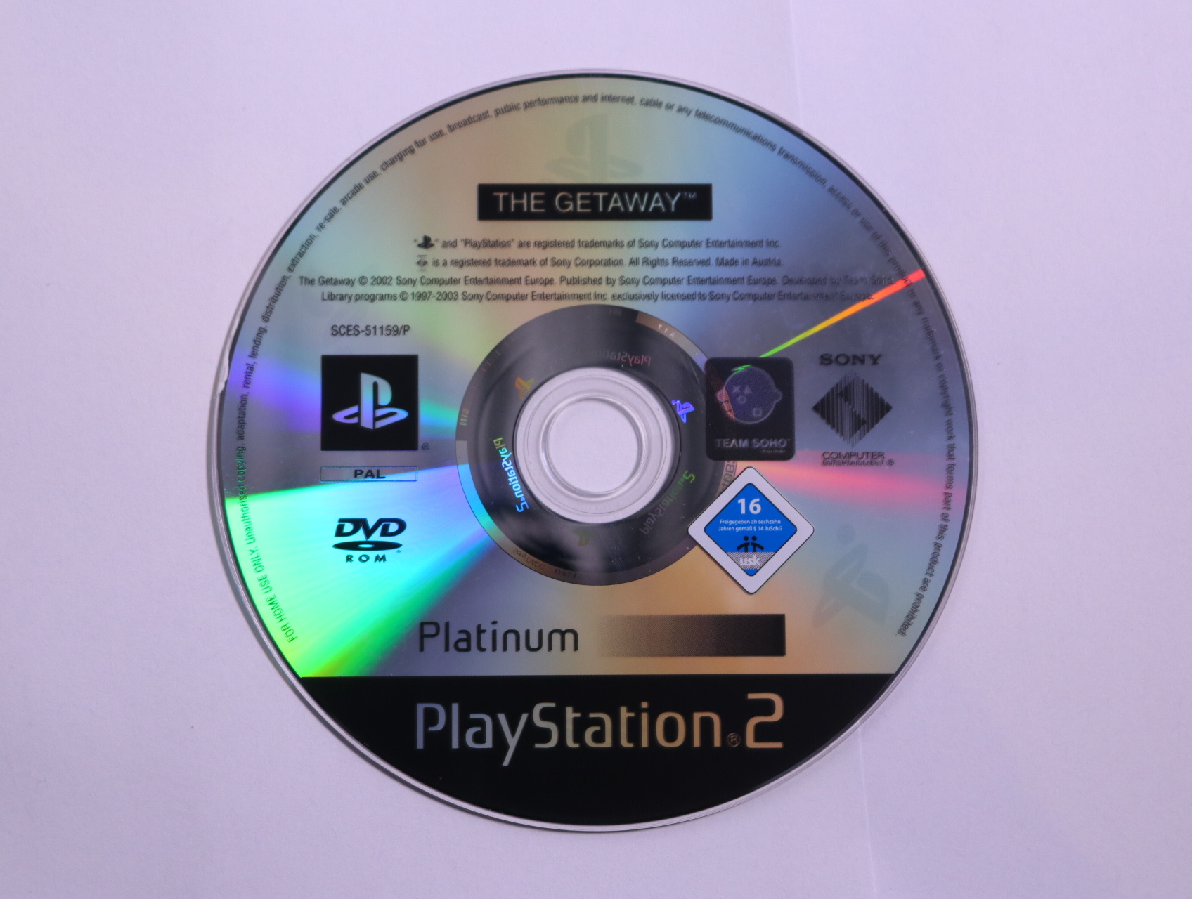PlayStation 2 - The Getaway [Platinum] [Geen Hoesje]