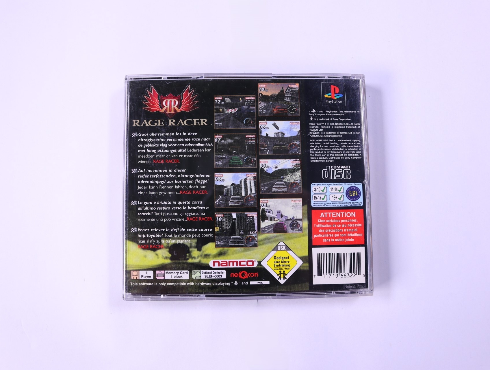 PlayStation 1 - Rage Racer - productfoto 4