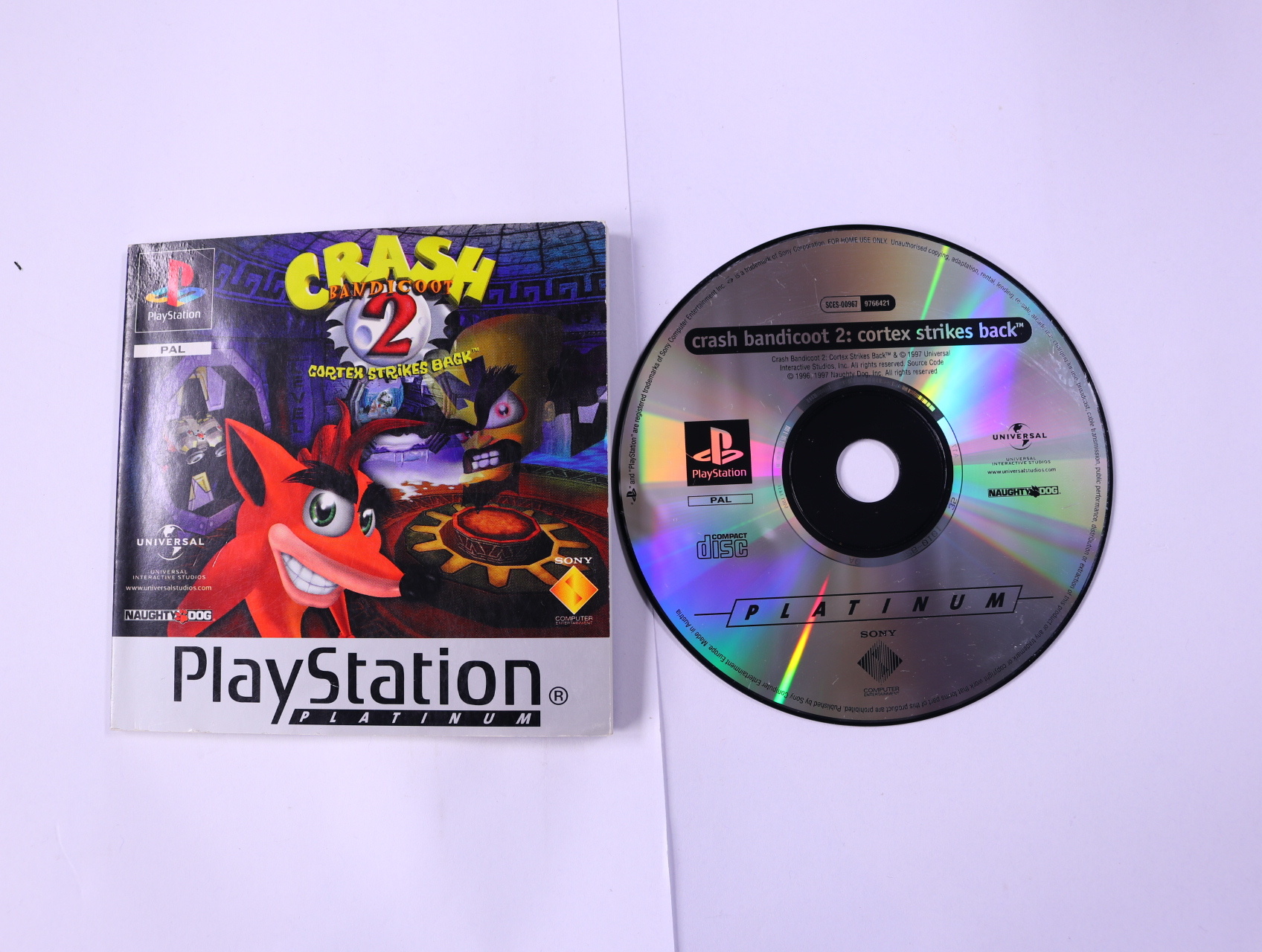 PlayStation 1 - Crash Bandicoot 2: Cortex Strikes Back [Platinum] [Geen Hoesje]