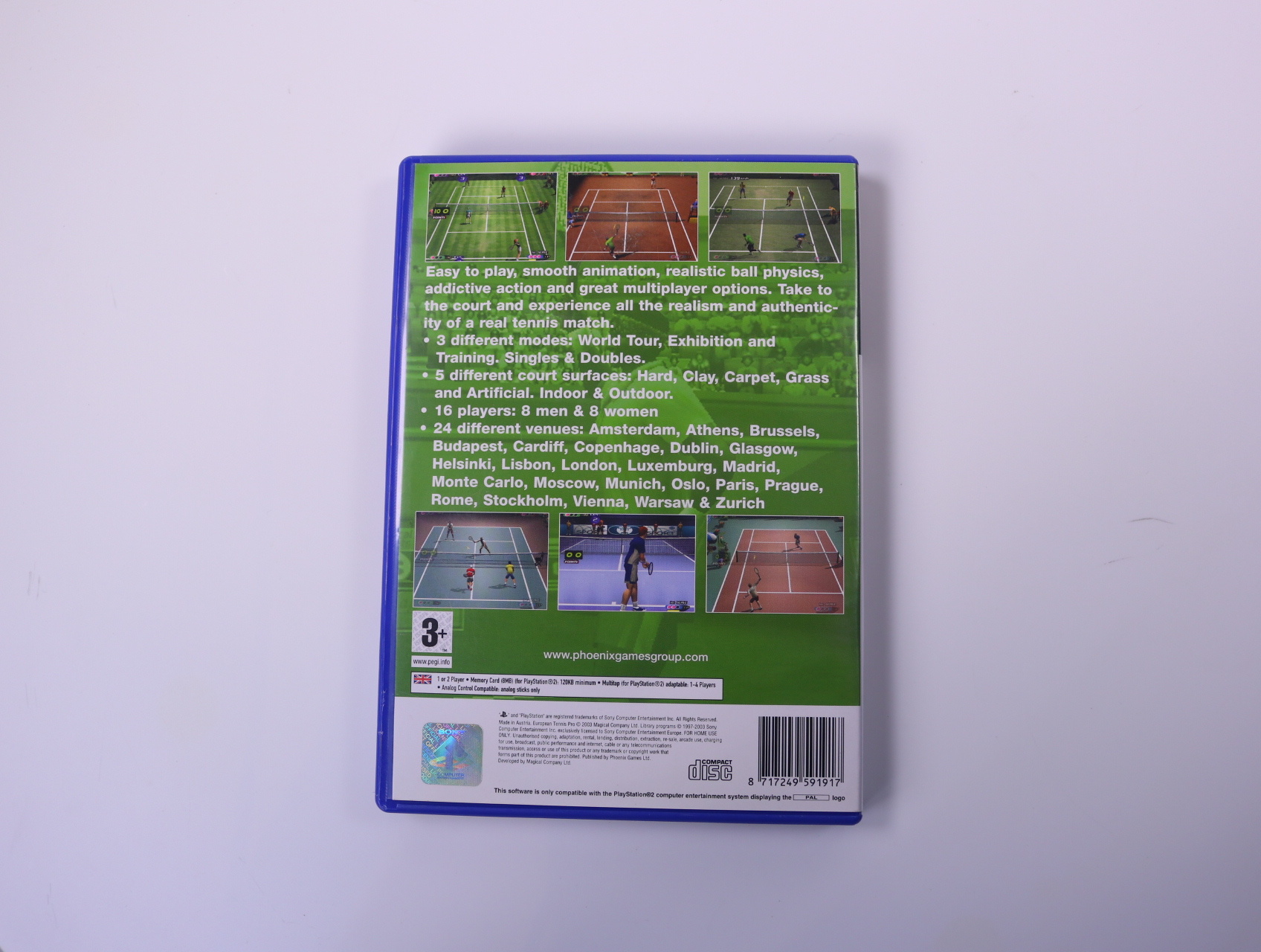 PlayStation 2 - European Tennis Pro {No Manual] - productfoto 3