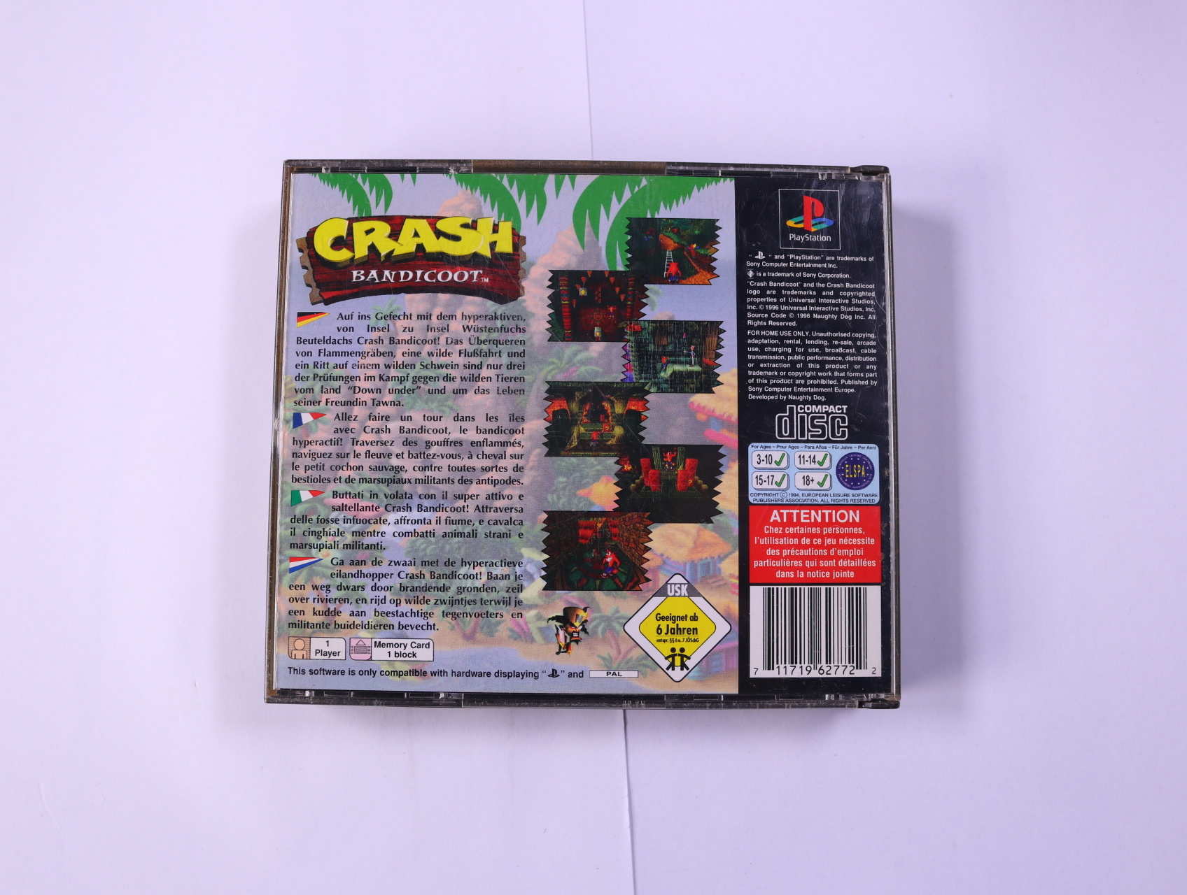 PlayStation 1 - Crash Bandicoot - productfoto 2