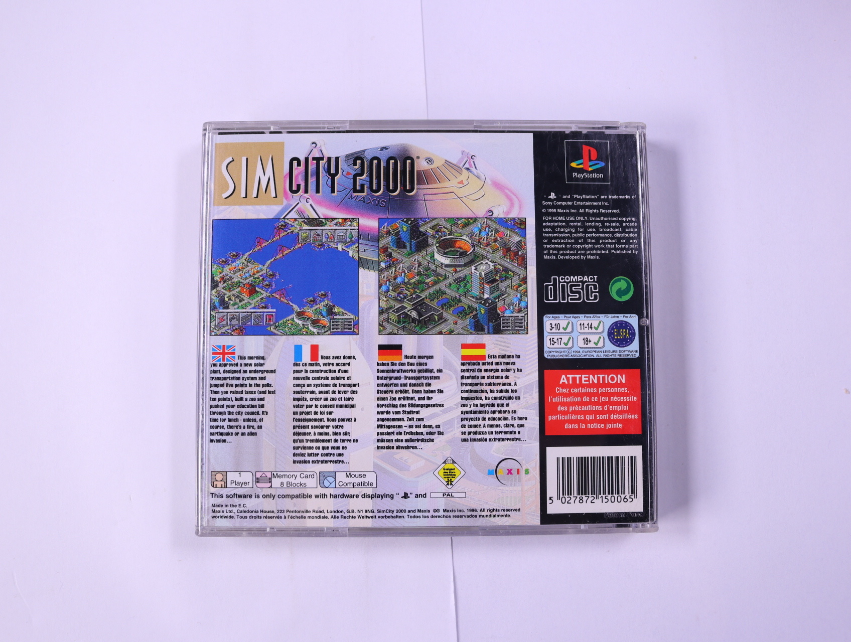 PlayStation 1 - SimCity 2000 - productfoto 2