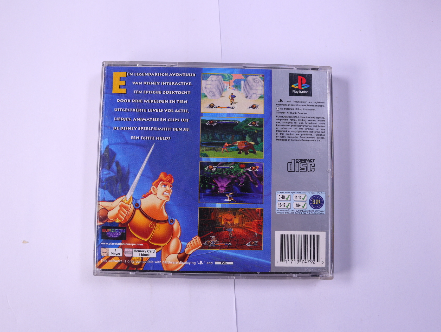 PlayStation 1 - Disney's Hercules [Platinum] [No Manual] - productfoto 2