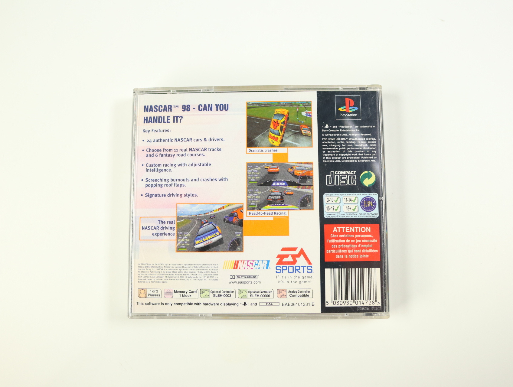 PlayStation 1 - NASCAR 98 - productfoto 2