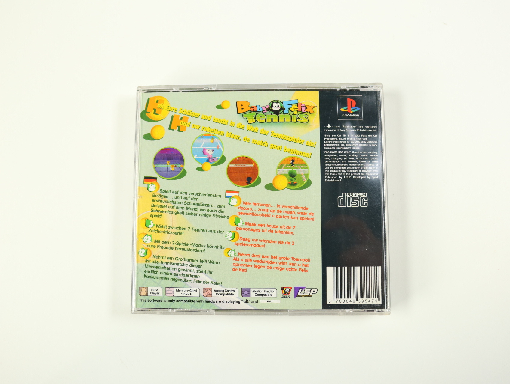 PlayStation 1 - Baby Felix Tennis - productfoto 2