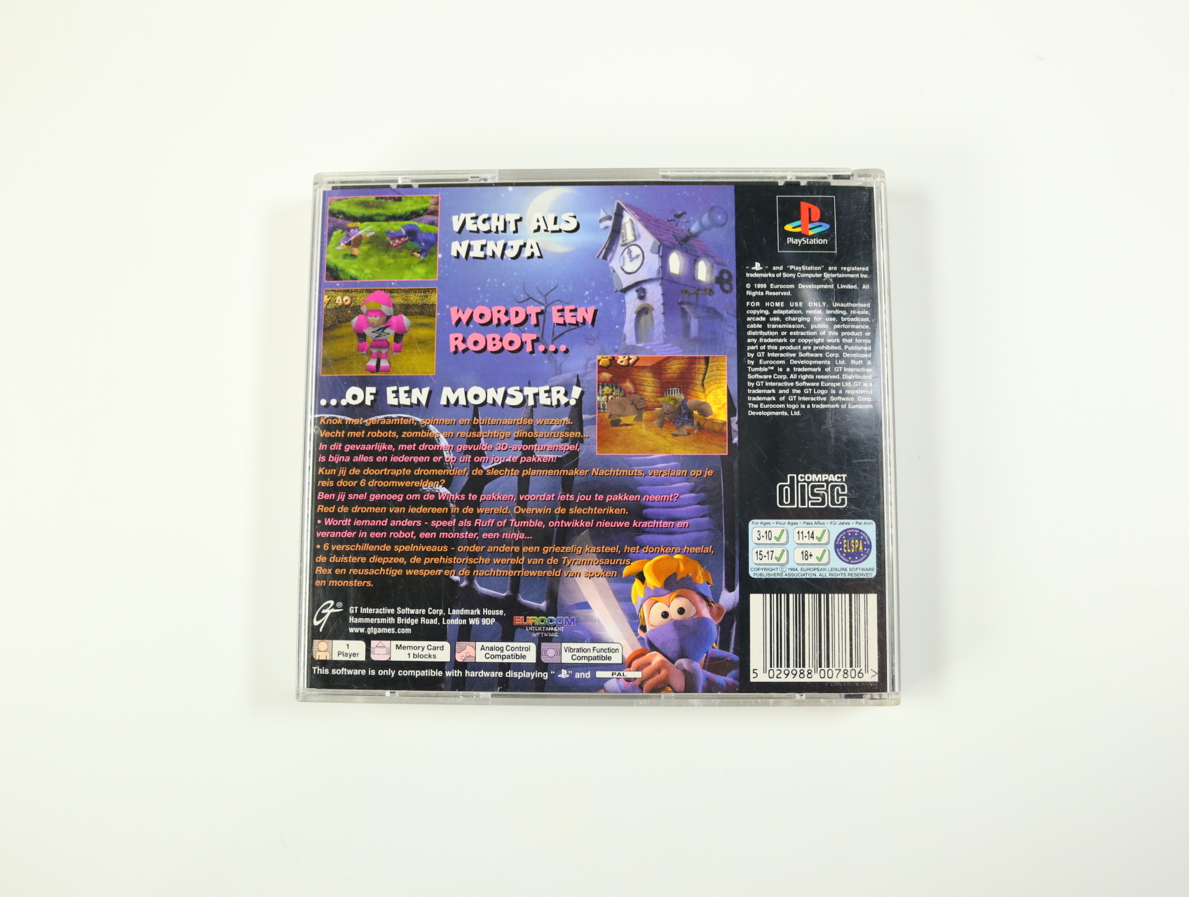 PlayStation 1 - Ruff & Tumble De DroomKrijgers - productfoto 2