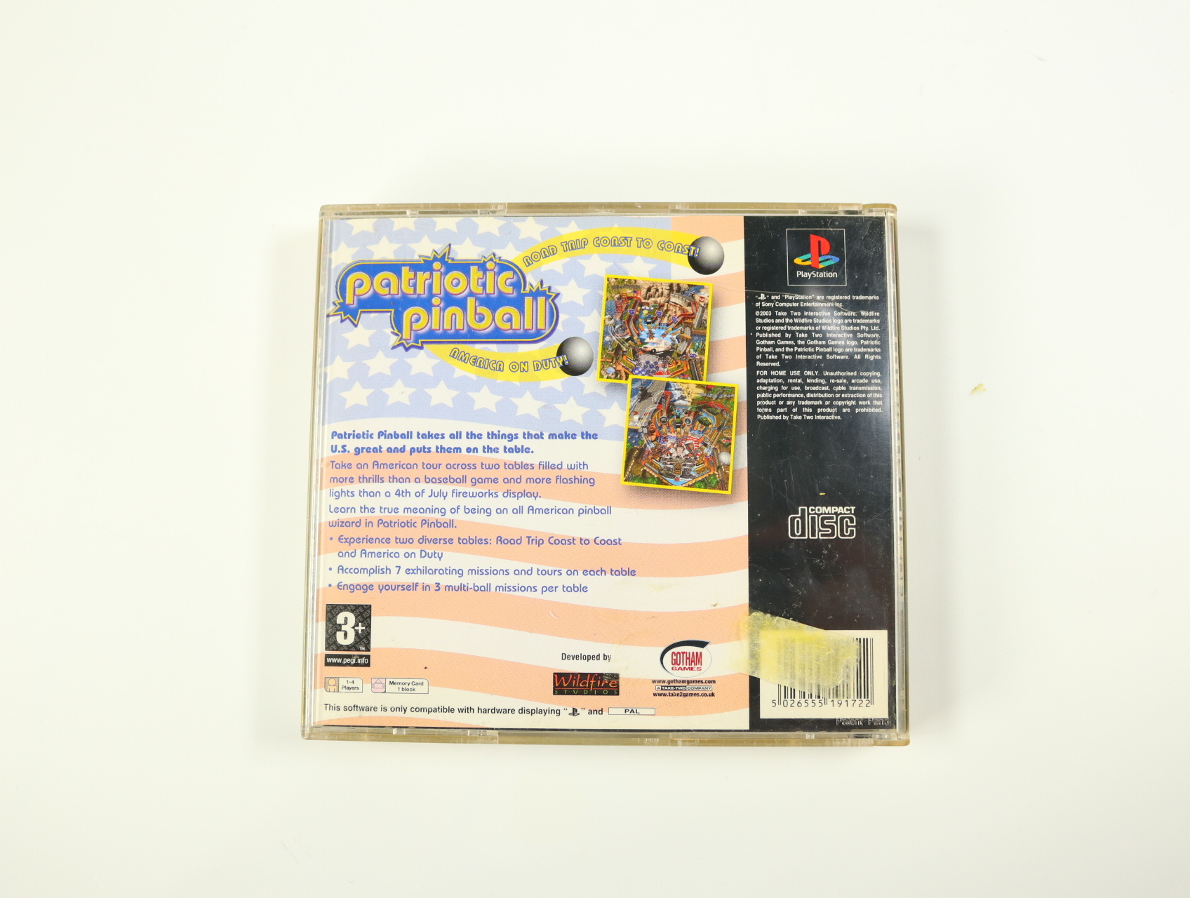PlayStation 1 - Patriotic Pinball - productfoto 2