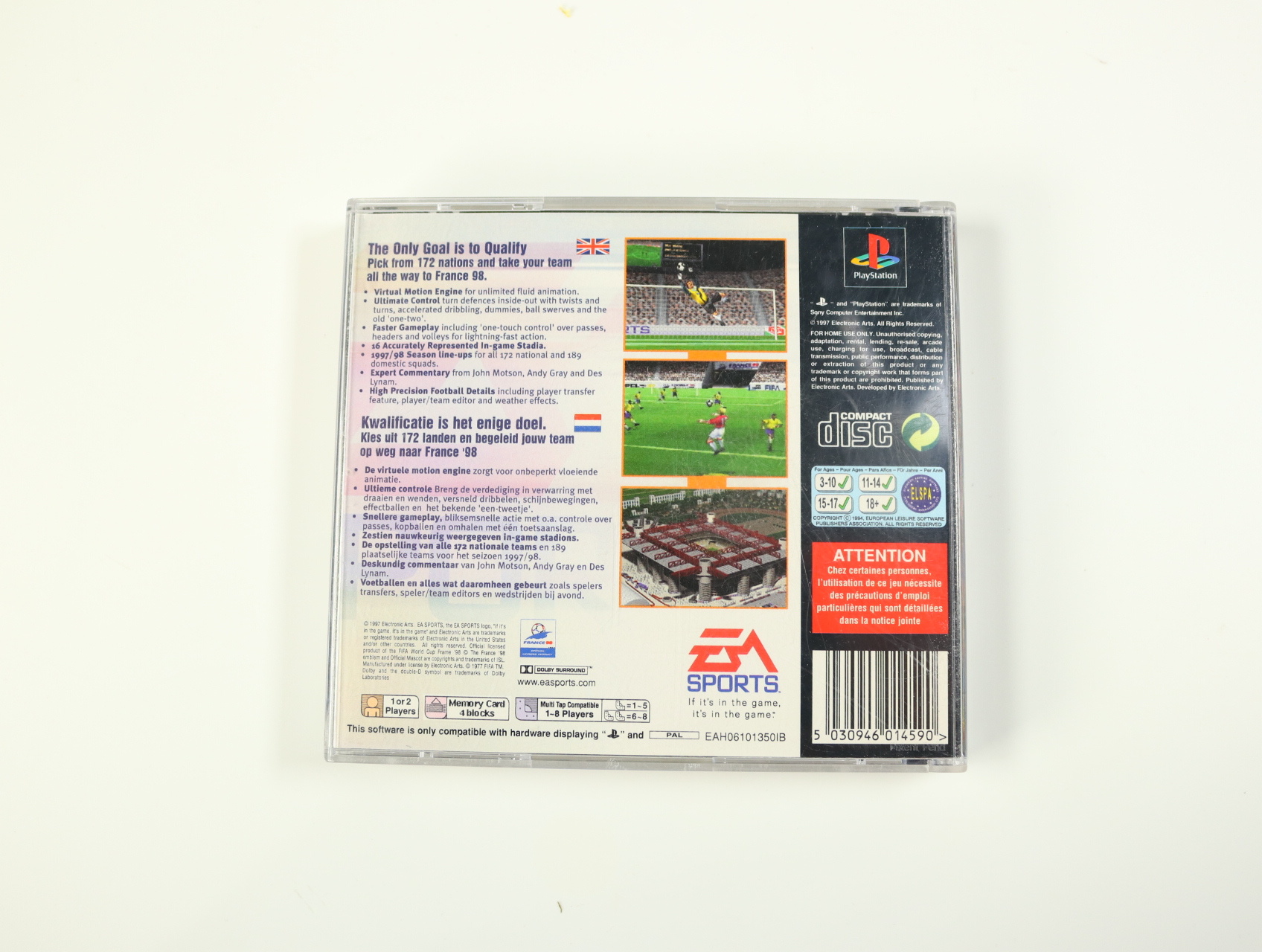 PlayStation 1 - FIFA: Road to World Cup 98 - productfoto 2