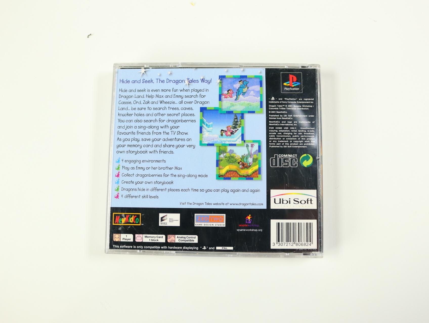 PlayStation 1 - Dragon Tales: Dragon Seek - productfoto 2