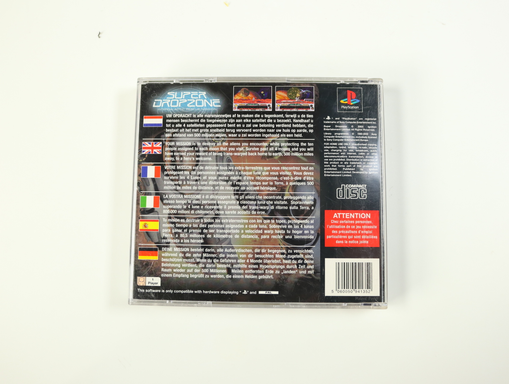 PlayStation 1 - Super Dropzone - productfoto 2
