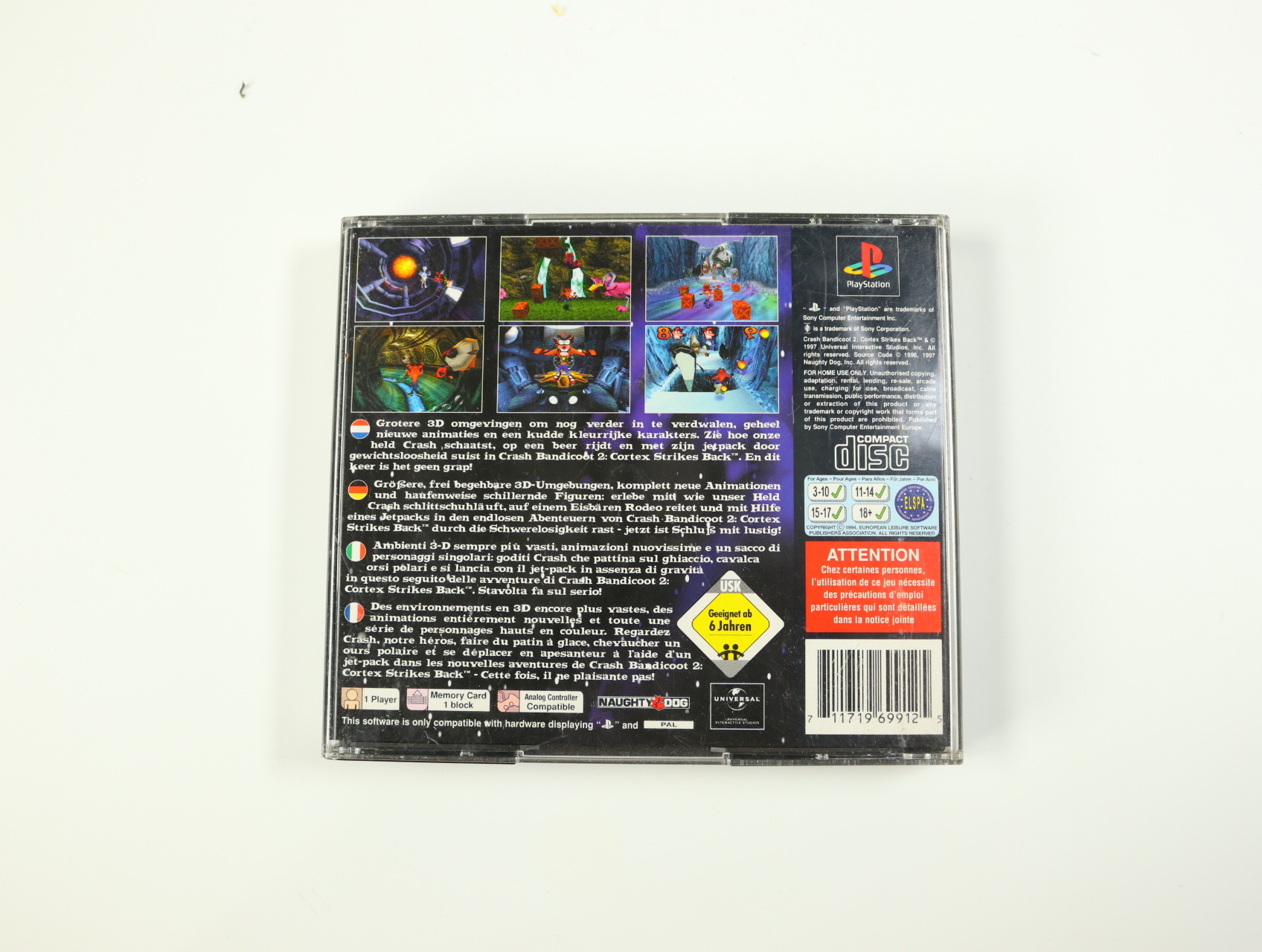 PlayStation 1 - Crash Bandicoot 2: Cortex Strikes Back - productfoto 2