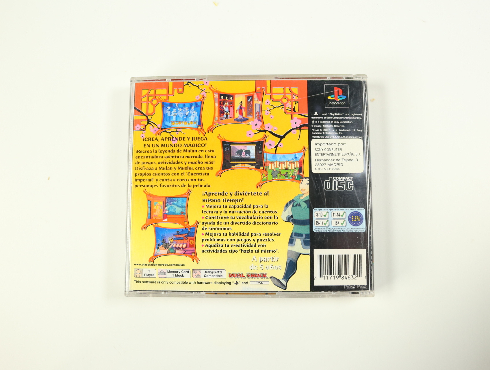 PlayStation 1 - Disney's Story Studio Mulan - productfoto 2