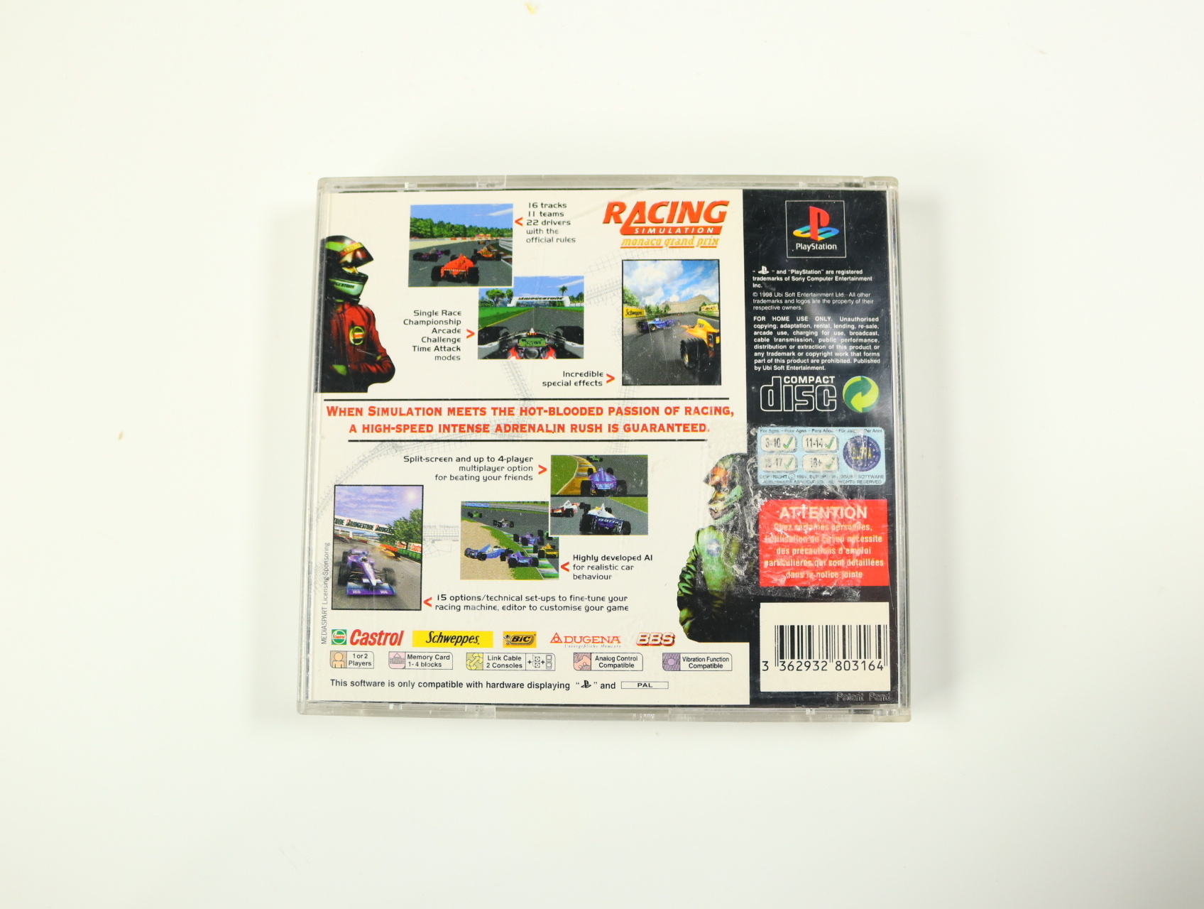 PlayStation 1 - Monaco Grand Prix [No Manual] - productfoto 2
