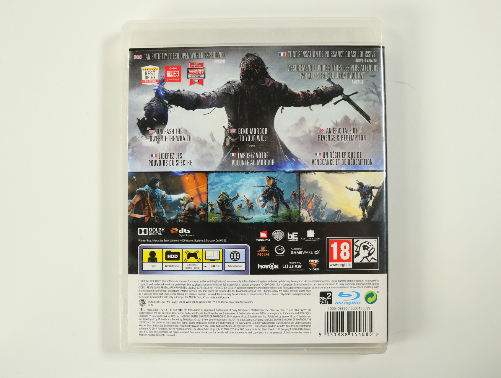 PlayStation 3 - Middle-earth: Shadow of Mordor - productfoto 2