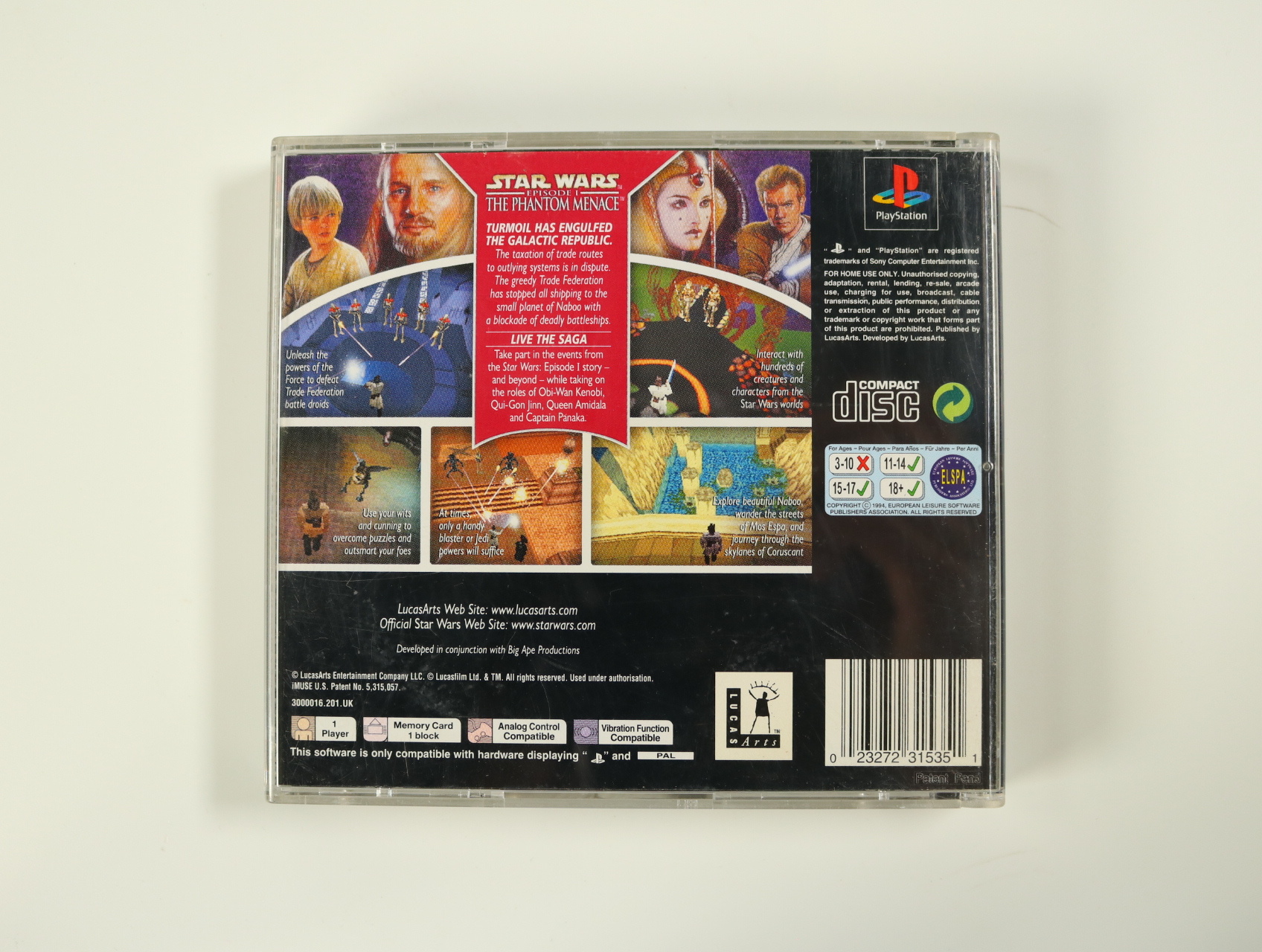 PlayStation 1 - Star Wars: Episode I - The Phantom Menace - productfoto 2