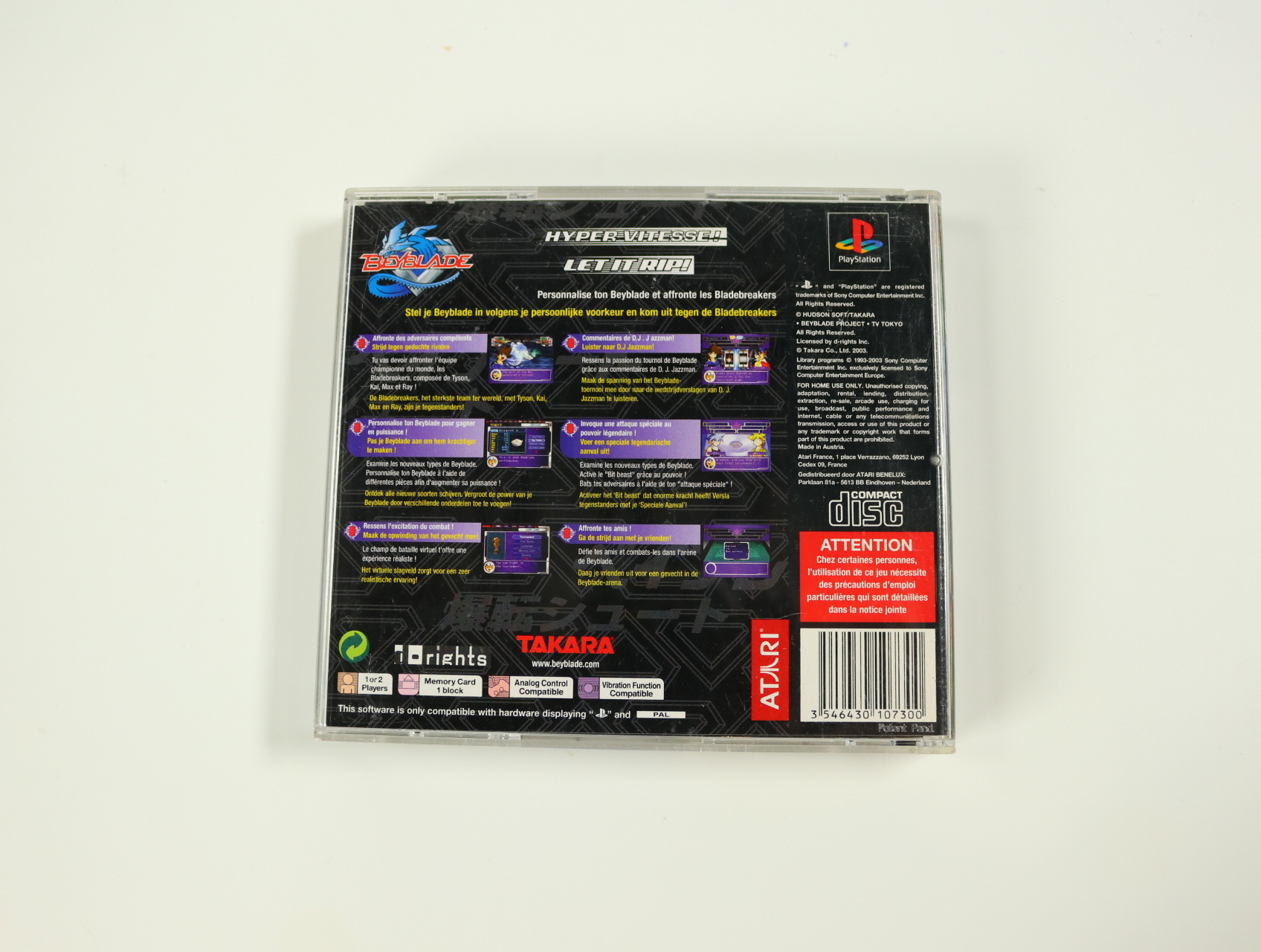 PlayStation 1 - Beyblade: Let it Rip! - productfoto 2