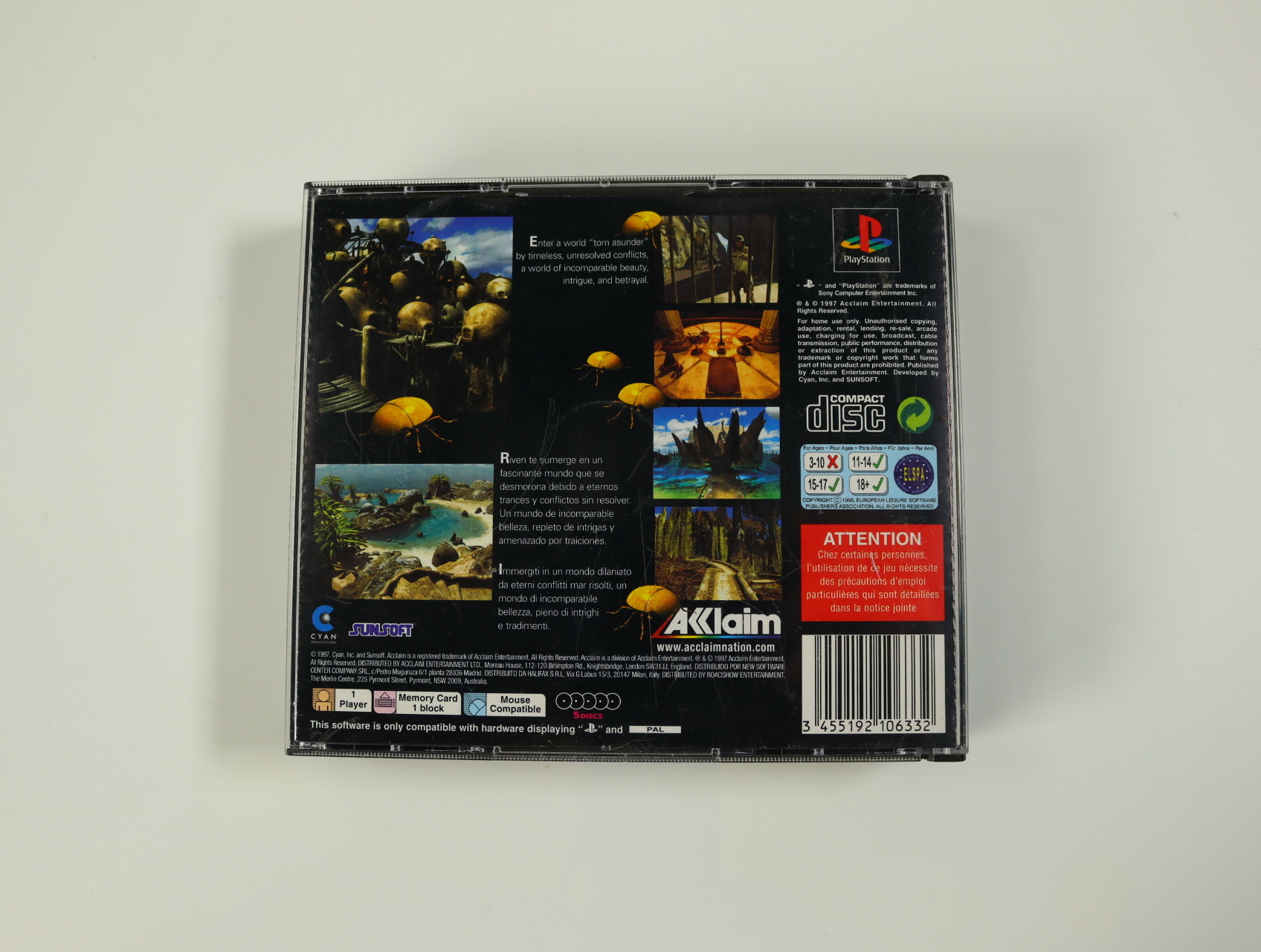 PlayStation 1 - Riven: The Sequel to Myst - Cyan Worlds - productfoto 2