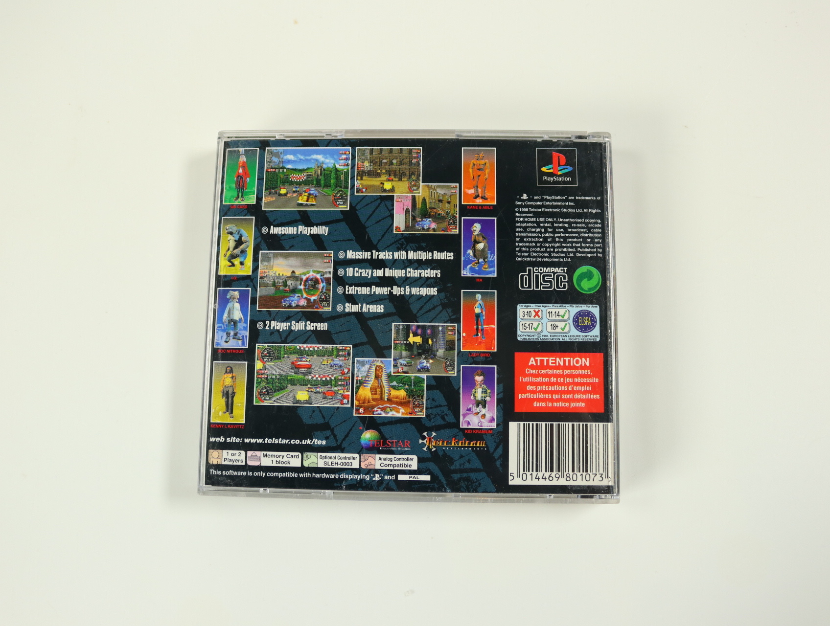 PlayStation 1 - Wreckin Crew: Drive Dangerously - productfoto 2