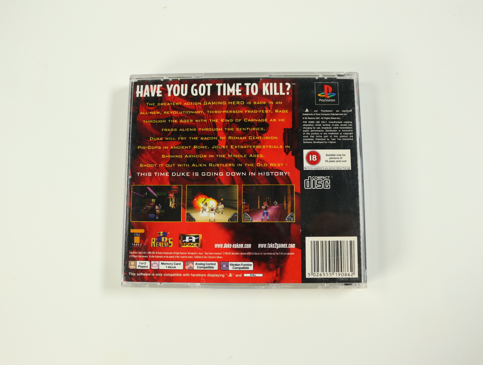 PlayStation 1 - Duke Nukem: Time to Kill - productfoto 2