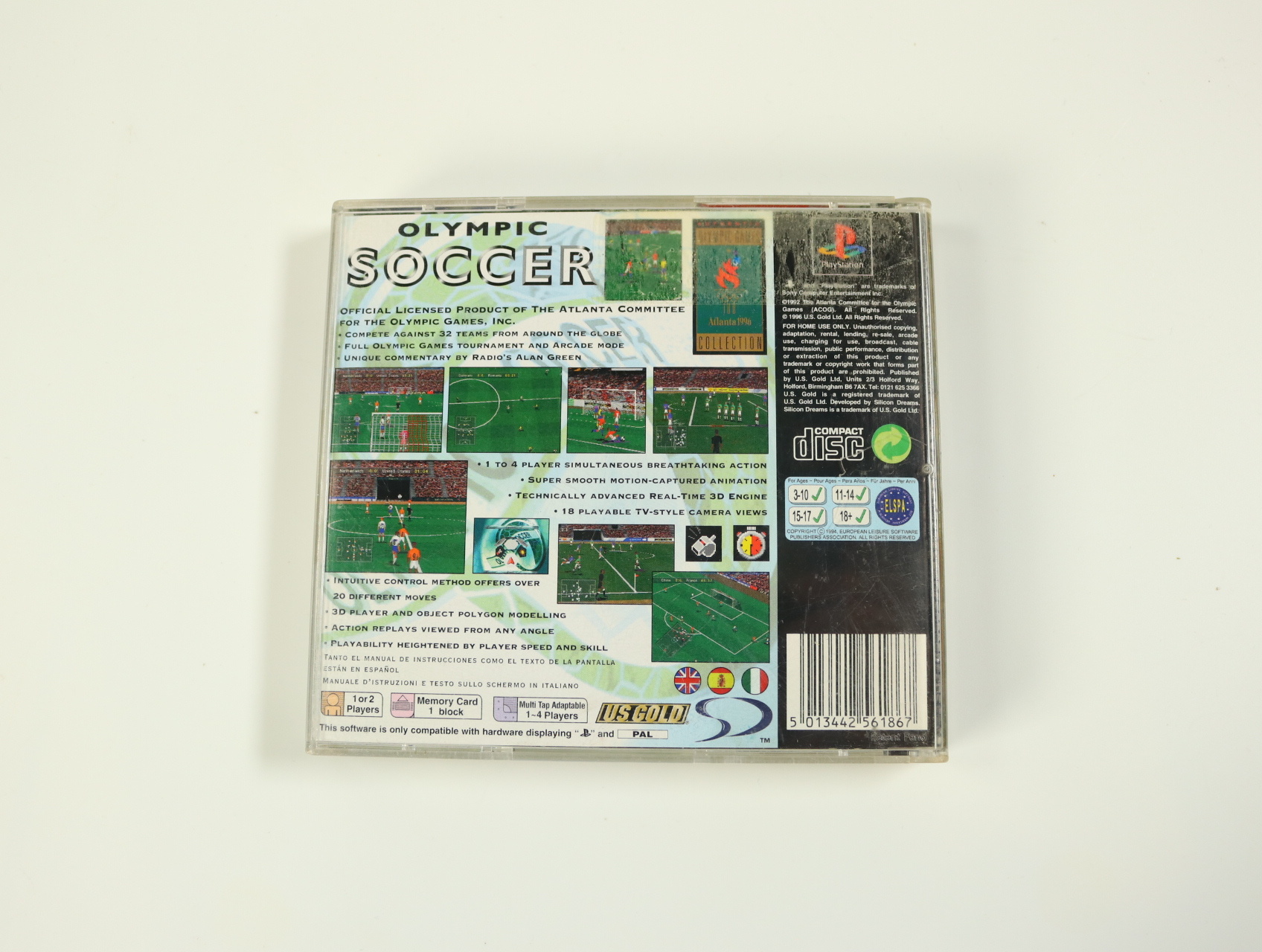 PlayStation 1 - Olympic Soccer - productfoto 2