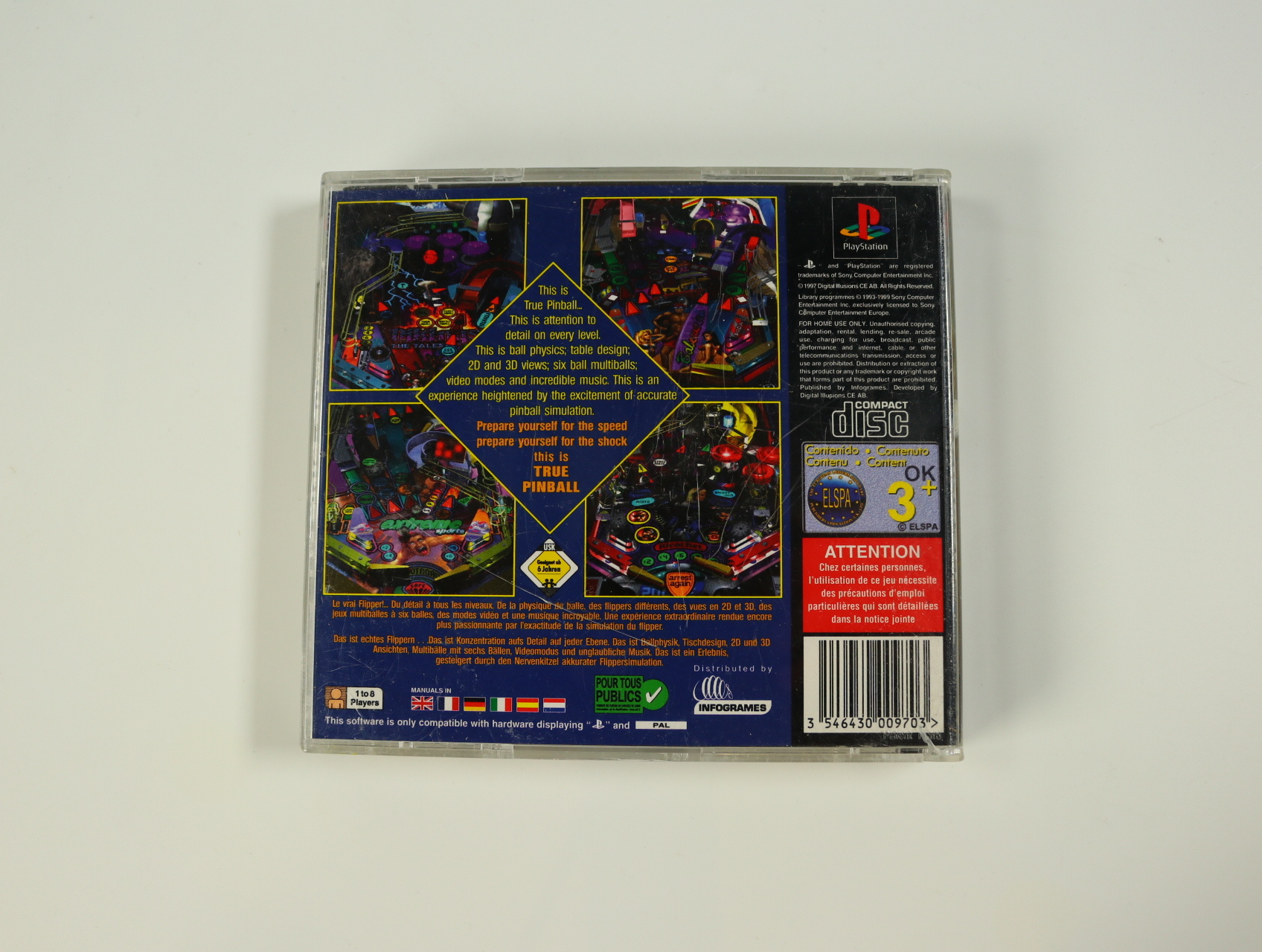 PlayStation 1 - True Pinball [No Manual] - productfoto 2