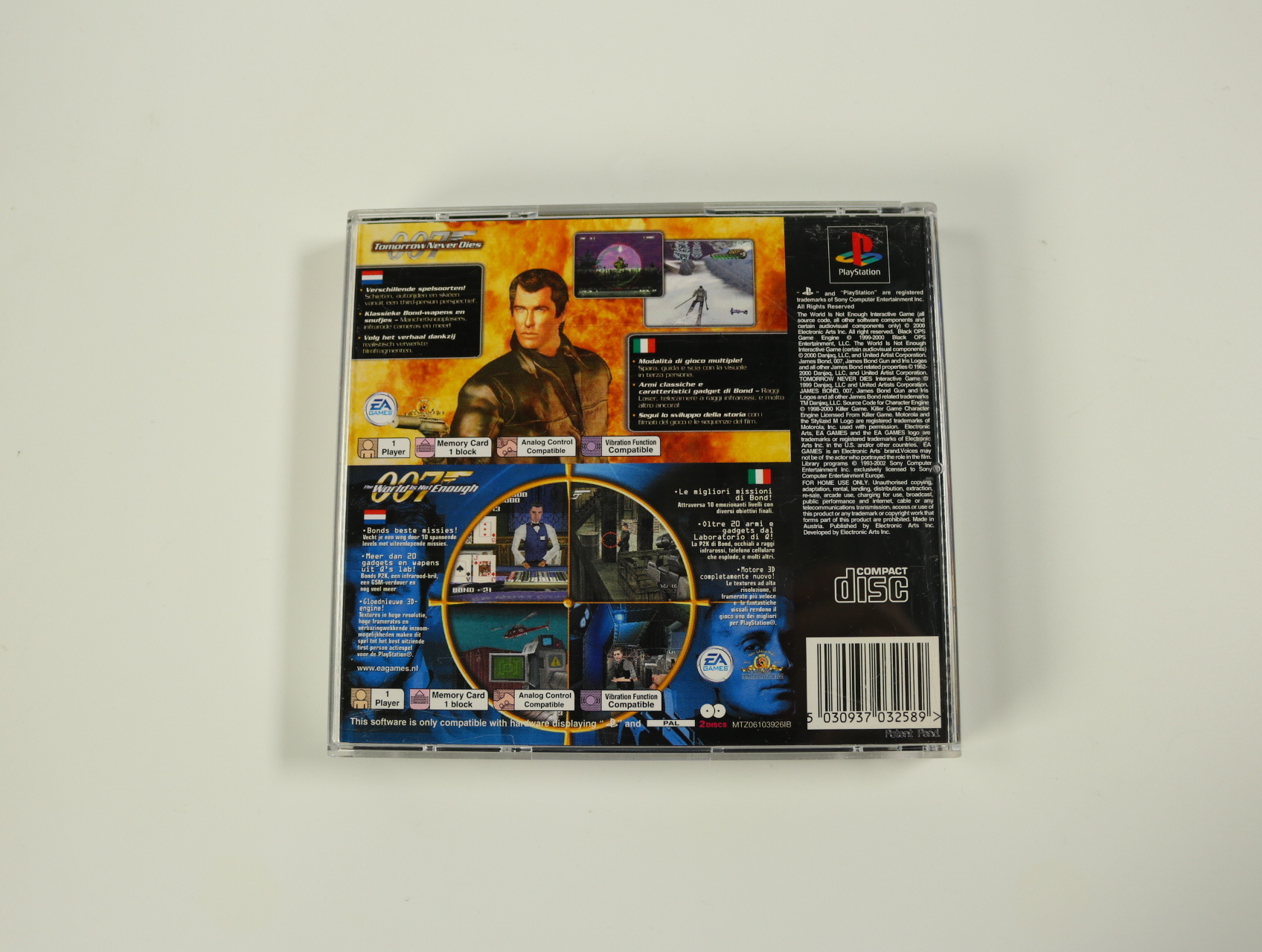 PlayStation 1 - 007: Tomorrow Never Dies & The World Is Not Enough - productfoto 2