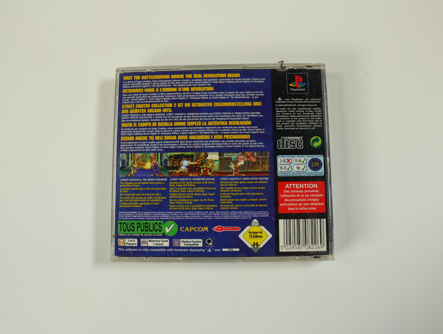 PlayStation 1 - Street Fighter Collection 2 - productfoto 2