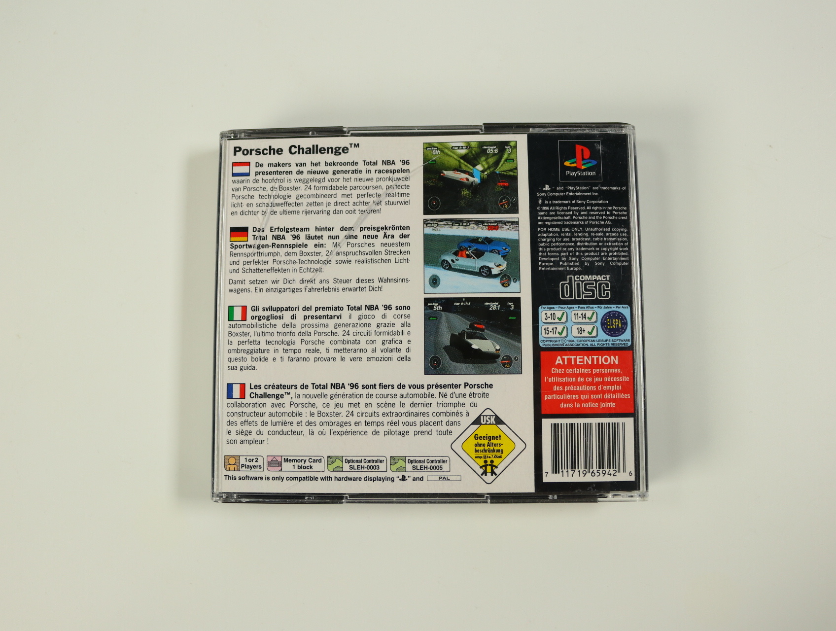 PlayStation 1 - Porsche Challenge - productfoto 2