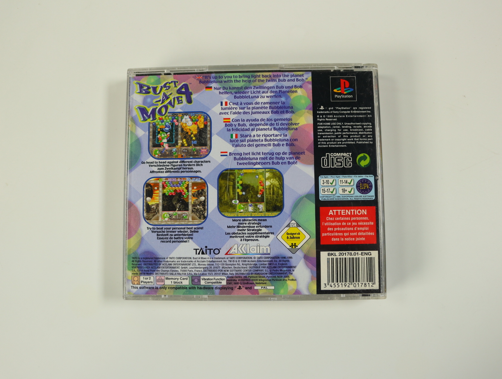 PlayStation 1 - Bust-A-Move 4 - productfoto 2
