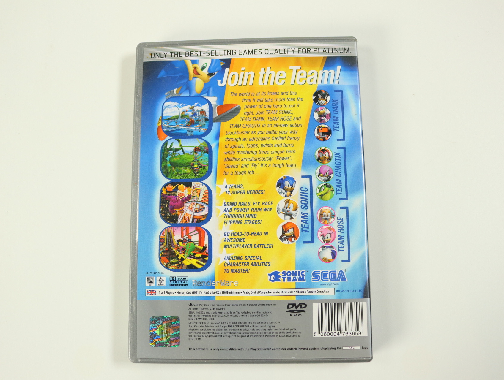 PlayStation 2 - Sonic Heroes [Platinum] - productfoto 2