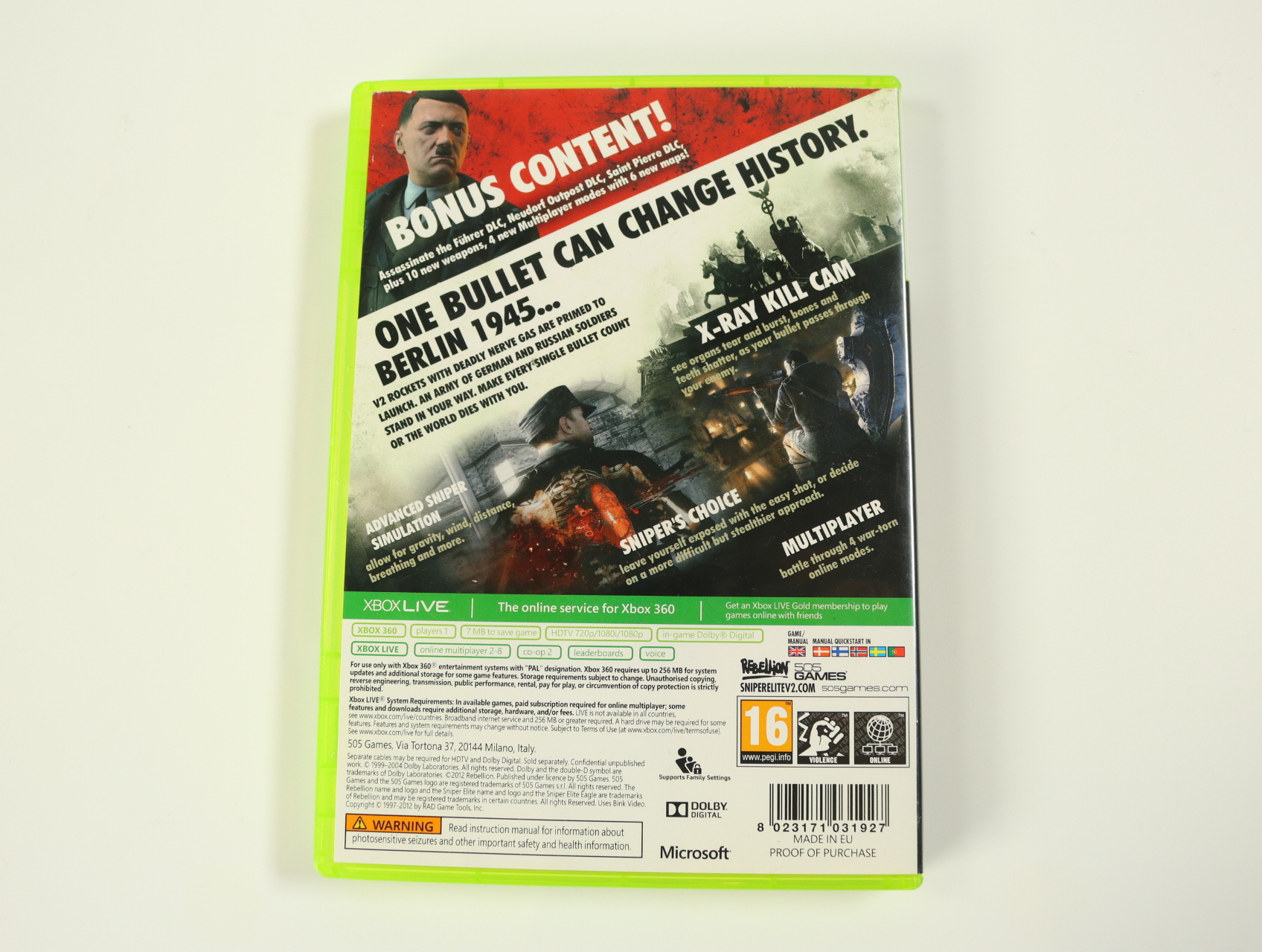 Xbox 360 - Sniper Elite V2 [No Manual] - productfoto 2