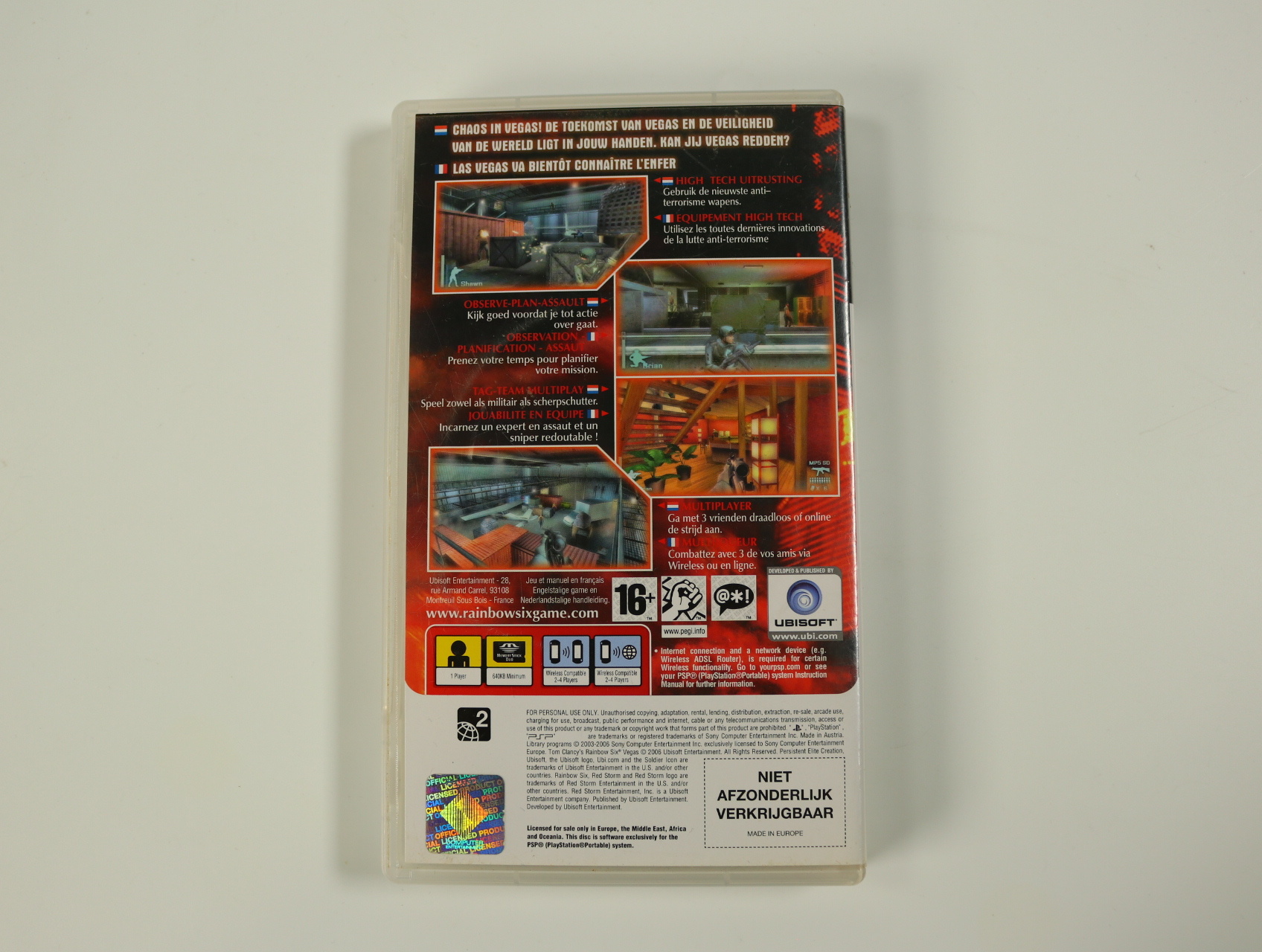 PSP - Tom Clancy's Rainbow Six: Vegas - productfoto 2