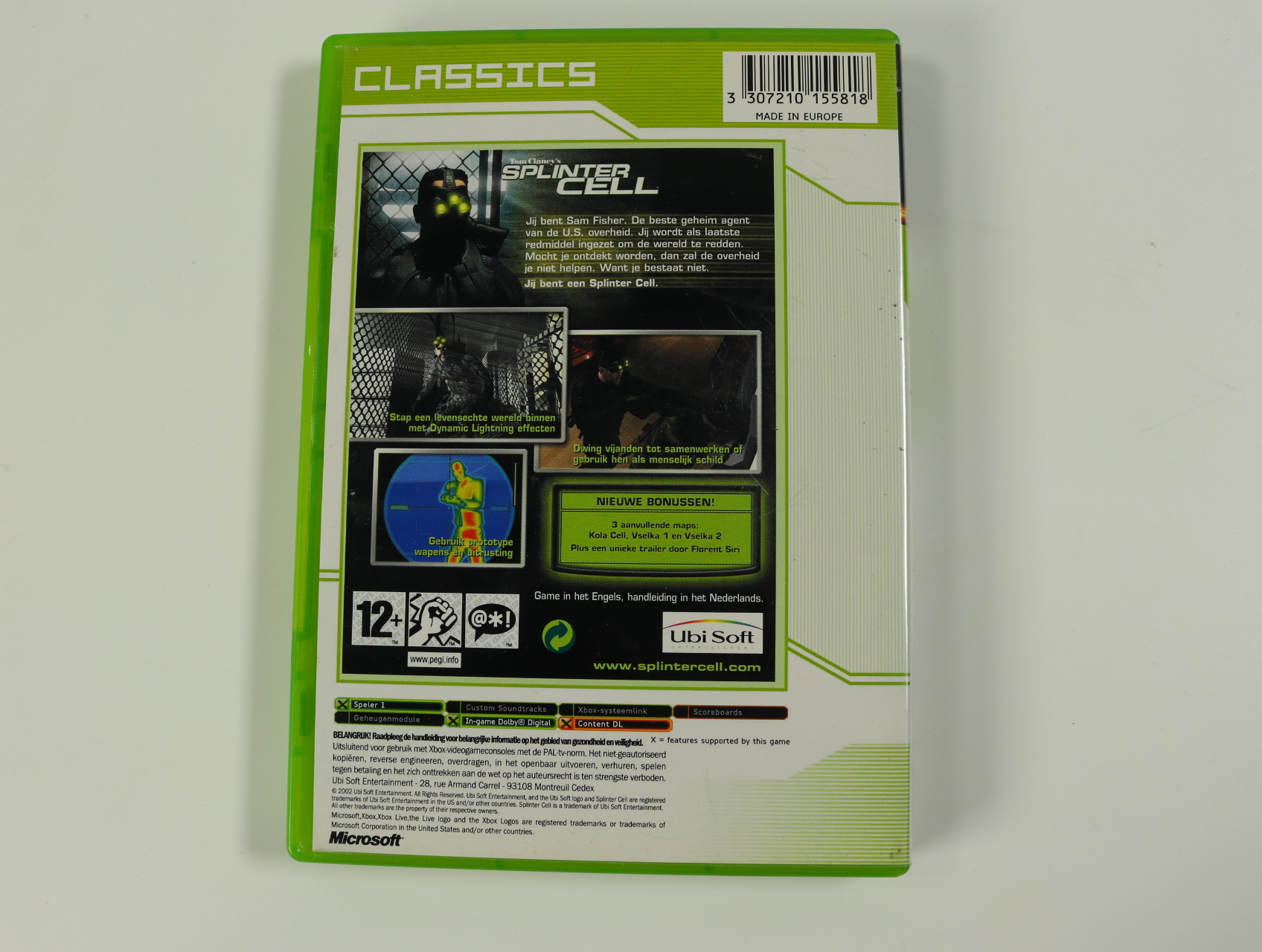 Xbox Classic - Tom Clancy's Splinter Cell [Classics] - productfoto 2
