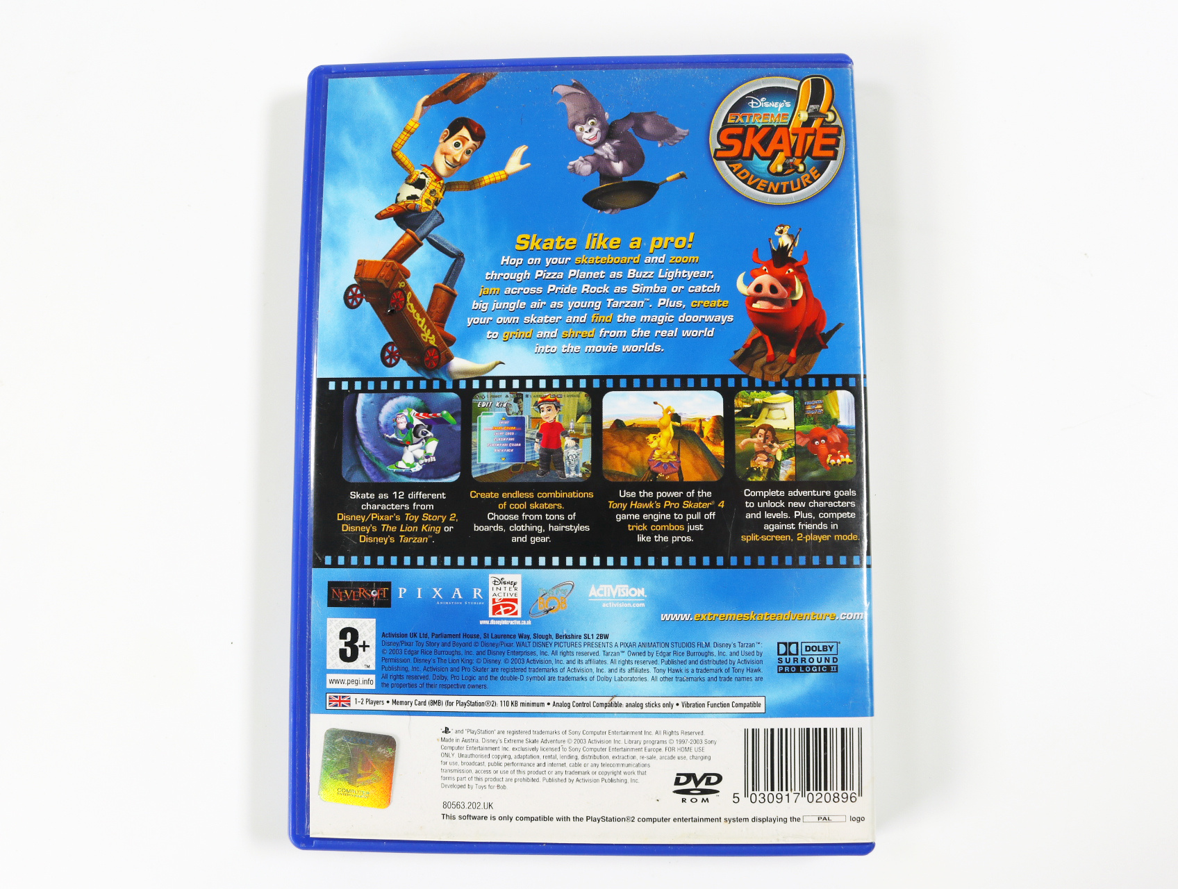 PlayStation 2 - Disney's Extreme Skate Adventure - productfoto 2