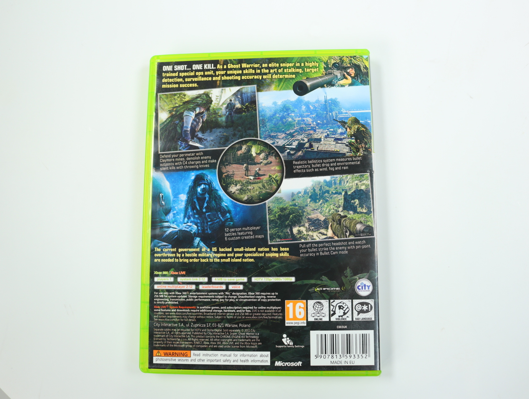 Xbox 360 - Sniper: Ghost Warrior [Classics / No Manual] - City Interactive - productfoto 2