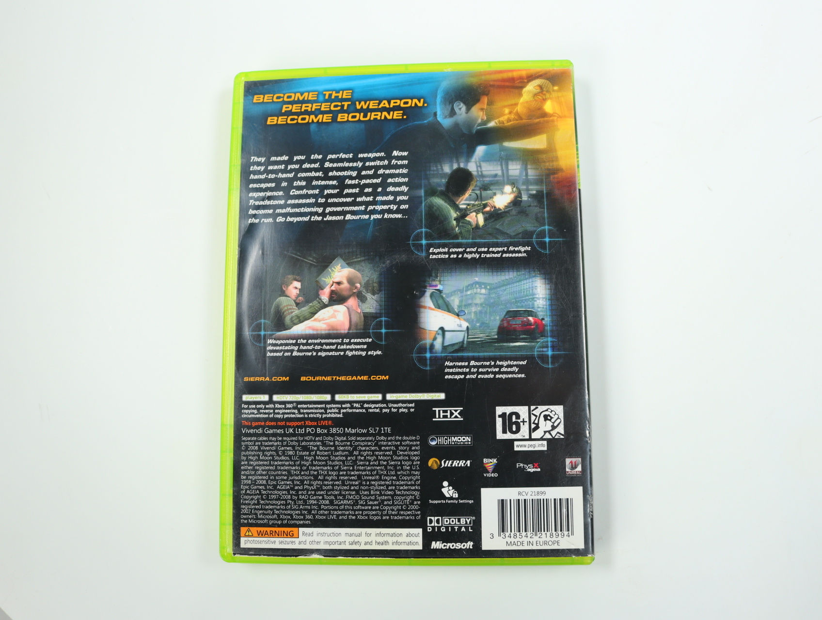 Xbox 360 - Robert Ludlum's The Bourne Conspiracy - productfoto 2