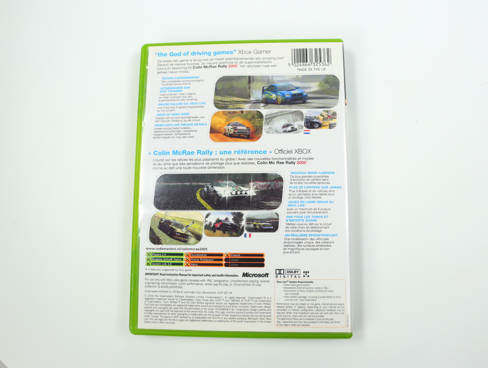 Xbox Classic - colin mcrae rally 2005 - productfoto 2