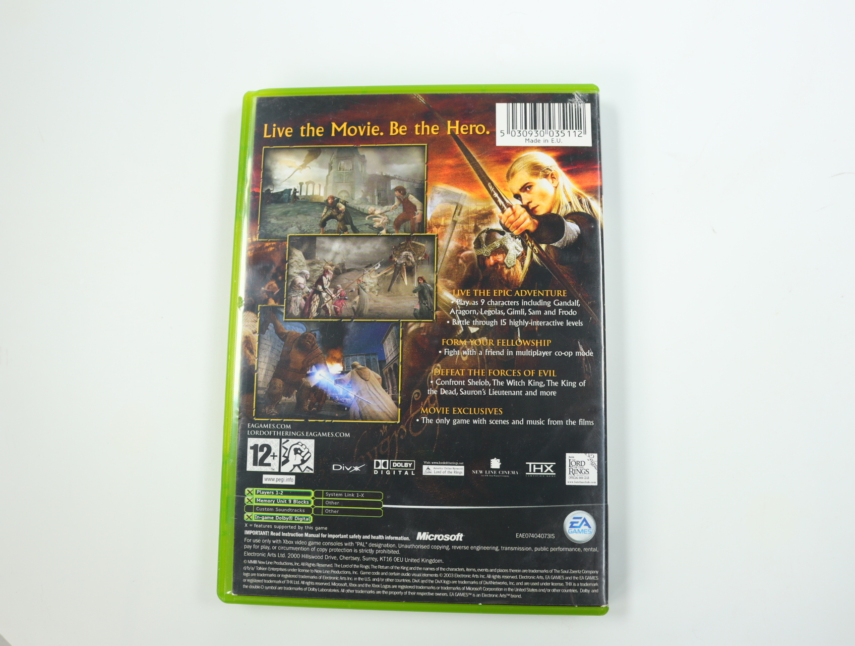 Xbox Classic - The Lord of the Rings: The return of the king - productfoto 2
