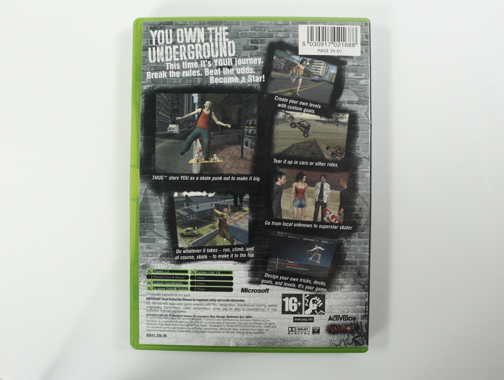 Xbox Classic - Tony Hawk's Underground - productfoto 3