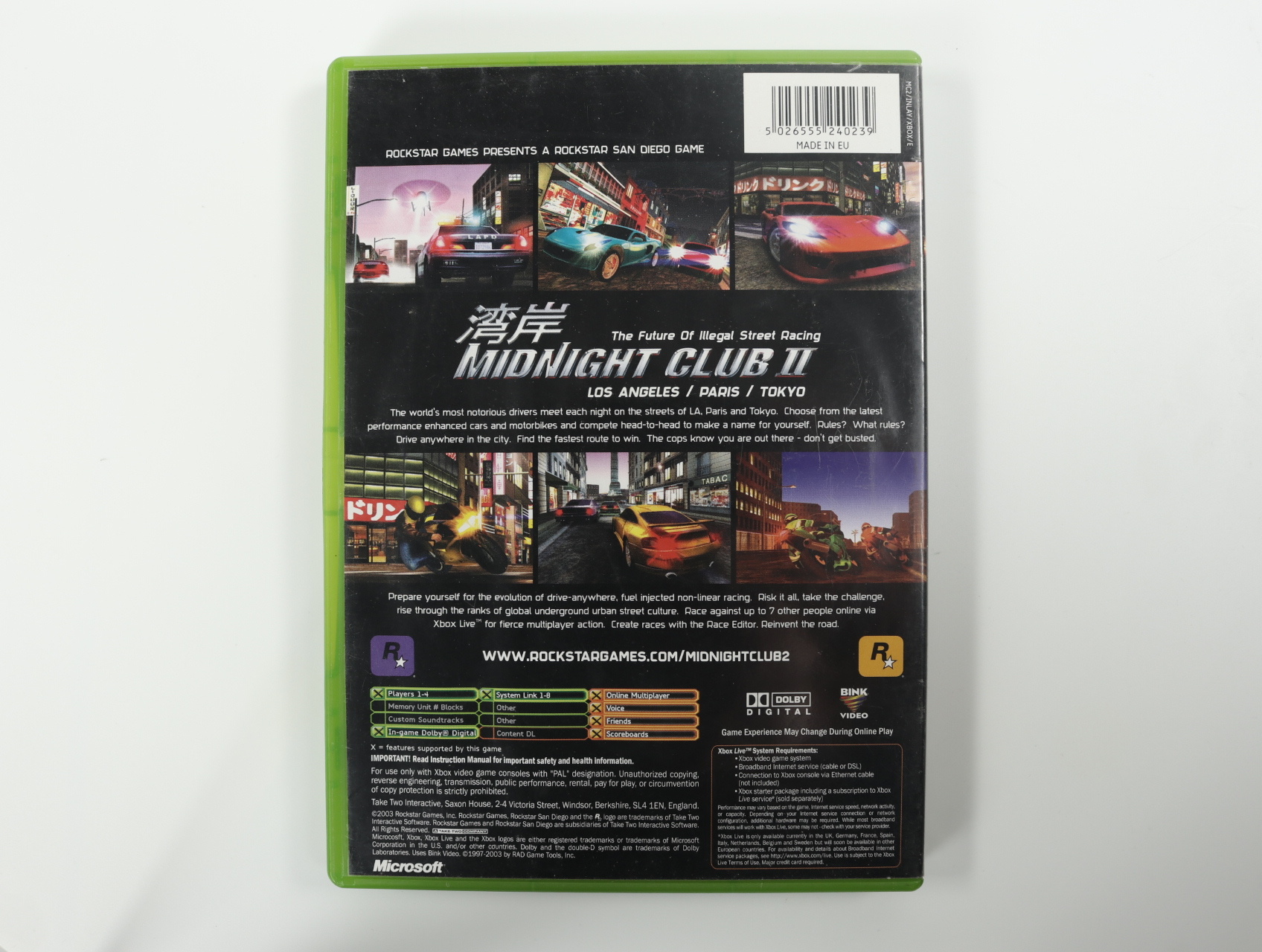 Xbox Classic - Midnight Club II - productfoto 3