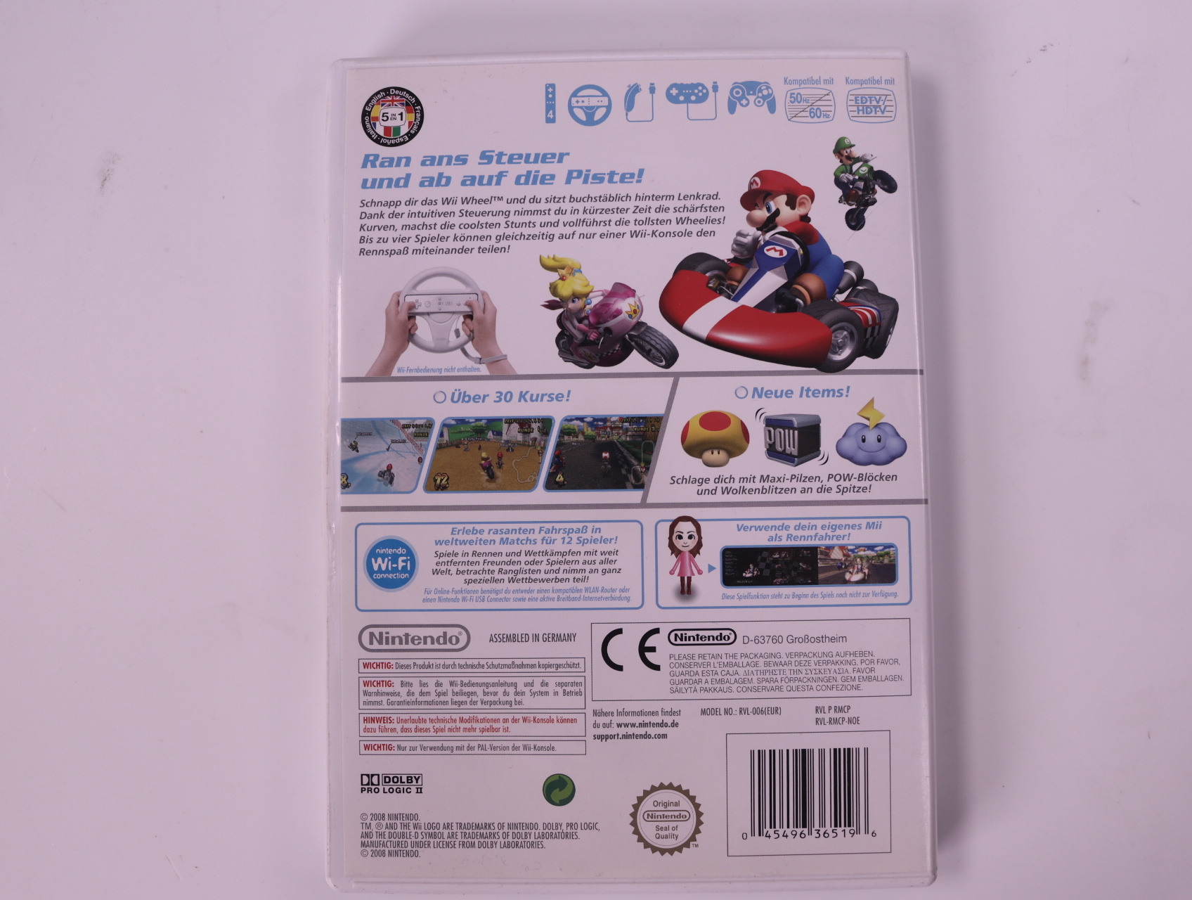 Wii - Wii Wheel [Mario Kart Included] - productfoto 7