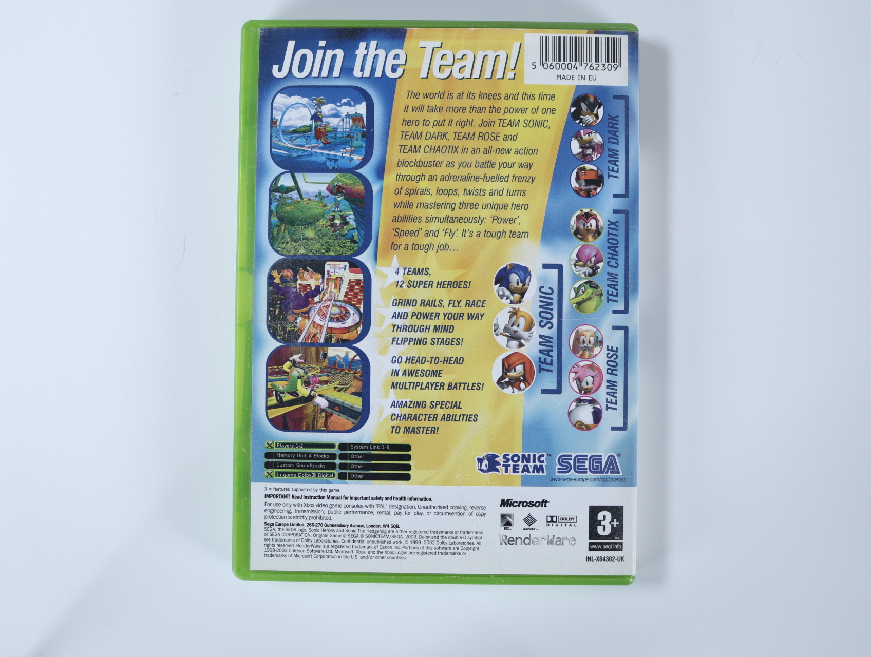 Xbox Classic - Sonic Heroes - Sonic Team USA - productfoto 3