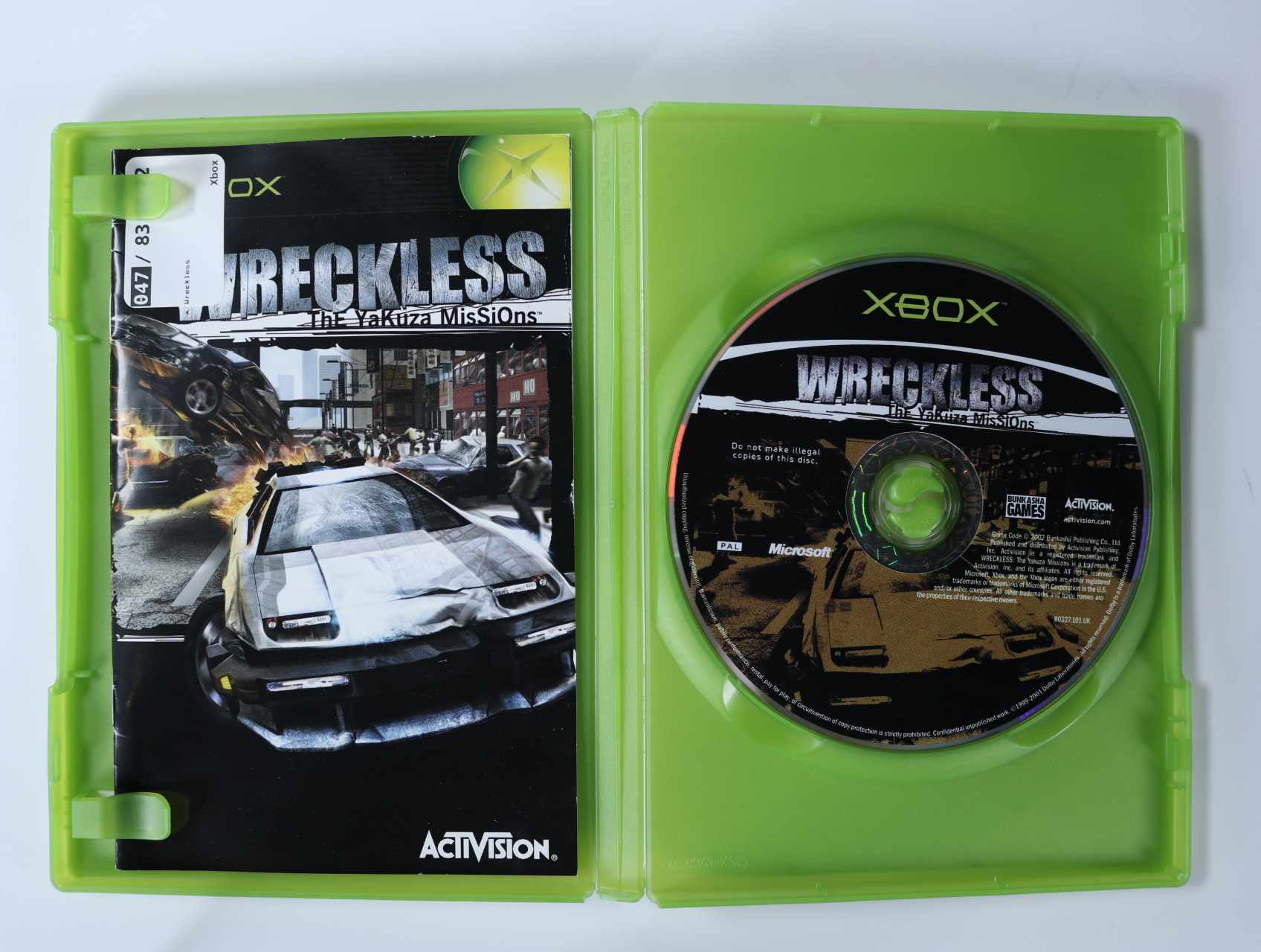 Xbox Classic - Wreckless: The Yakuza Missions - Bunkasha Games - productfoto 2