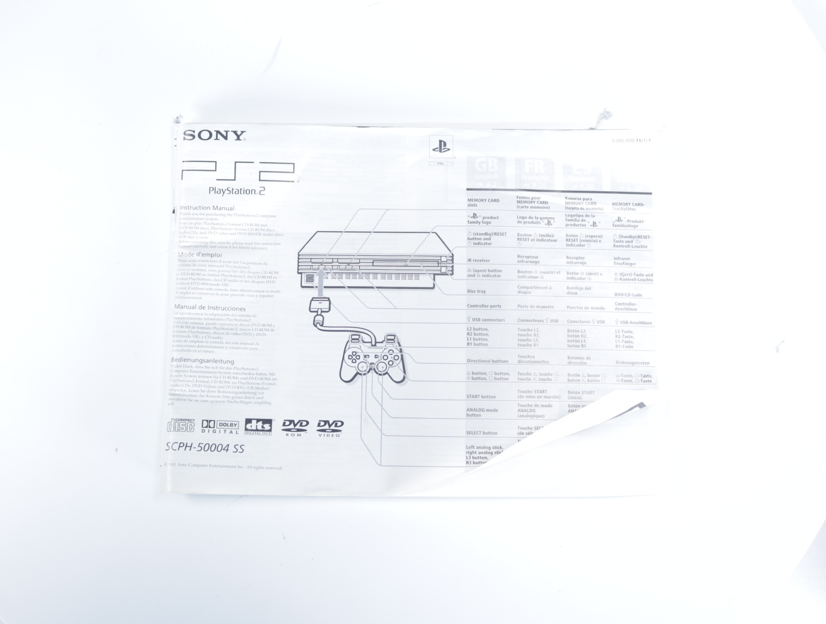PlayStation 2 - Console Compleet Silver Prestige Line [SCPH-50004SS] - productfoto 9