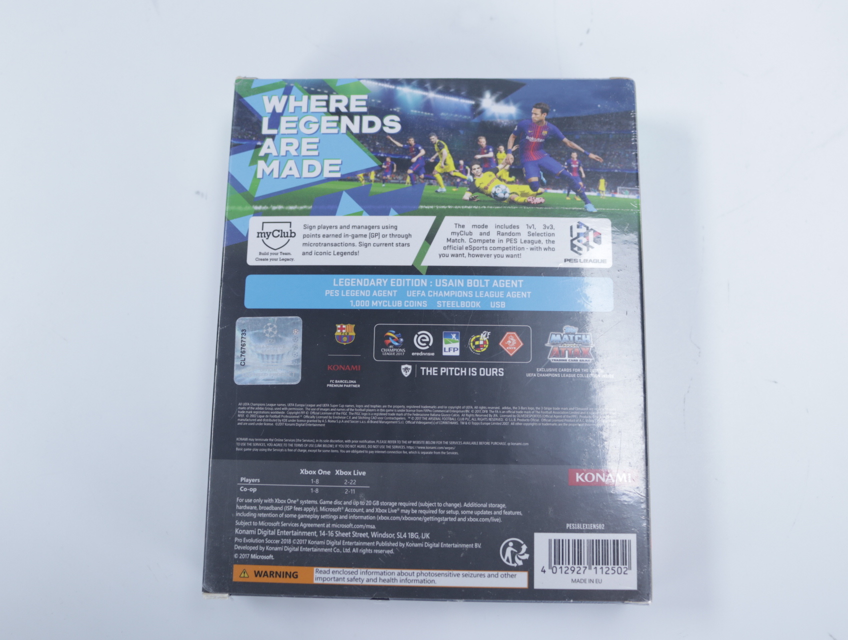 Xbox one - Pes 2018 Legendary Edition (Sealed) - productfoto 2